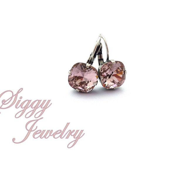 Swarovski® Crystal Earrings, Vintage Rose Drops - Picture 4 of 7